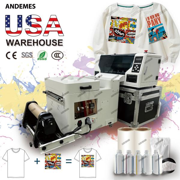Customize T-shirts with Andemes Desktop 13inch DTF Printer Two XP600 Heads CMYK