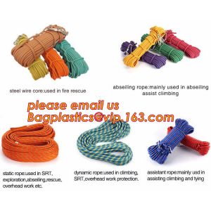 6mm accessory cord climbing rope nylon 66, high strength fire escape safety