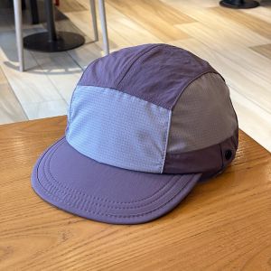 Buy cheap Unisex Light Breathable Quick-Drying 5 Panel Camping Caps Custom Outdoor Hiking Camp Cap Splicing Short Brim Camper Hat from wholesalers