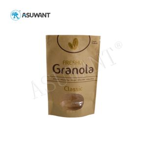 Buy cheap Recycled Brown Kraft Paper Stand Up Zipper Packaging Bag With Custom Printing from wholesalers