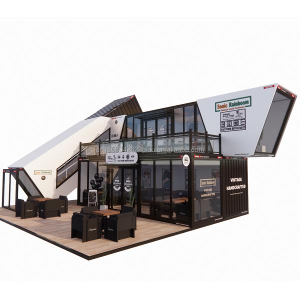 Expandable Prefab Folding Container Garden House with Galvanized Steel Square Tubes Main Structure Chinese Design Style