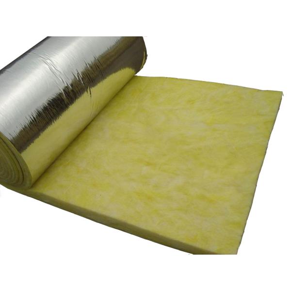 Quality Yellow Glass Wool Thermal Insulation Blanket With Aluminum Foil Face for sale