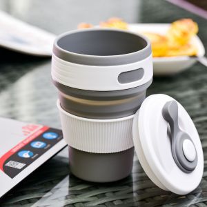 Buy cheap Microwavable Odorless 350ML Collapsible Silicone Coffee Cup from wholesalers
