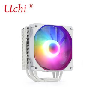 220W White RGB ARGB CPU Cooler Fan With 6 Heatpipe For Computer Server Processor
