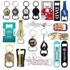 Custom Bottle Opener Stainless Steel Sublimation Metal Beer Keychain Bottle