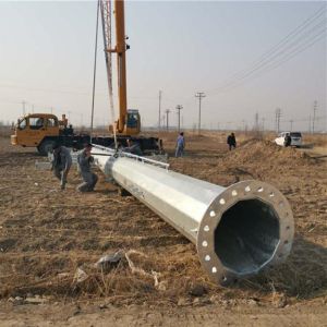 Electrical Power Transmission Line Galvanized Steel Monopole