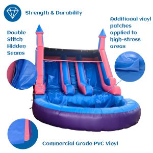 Buy cheap Outdoor Commercial Double Lane Inflatable Water Slides With Pool from wholesalers