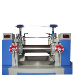 Two Roll Rubber Mixing Mill 160mm Roll Diameter PLC Automated Control