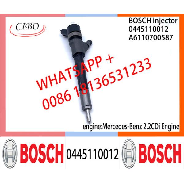 Diesel Common Rail Injector 0445110009 0986435004 0445110010 0445110012 0445110011 A6110700587 for Mercedes-Benz 2.2CDi