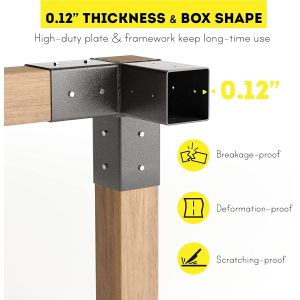 Metal Pergola Bolt Down Bracket Kit Elevated Wood Stand Bracket Kit for 4x4 6x6