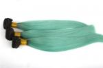 Buy cheap Straight human hair weft 1b light blue ombre color hair beauty ombre hair extension from wholesalers