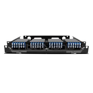Buy cheap Rack Mount 4xMTP/MPO to LC Duplex Fiber Patch Panel with 120 Fibers and 1.2mm SPCC Black Coating from wholesalers