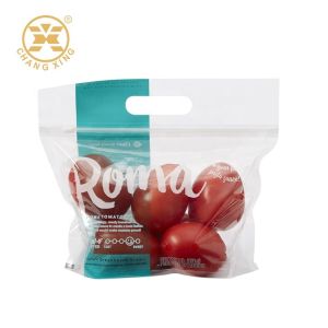 Buy cheap Grape Antifog Handle Transparent Stand Up Pouch With Zipper VMPET Fresh Fruit Packaging from wholesalers