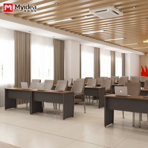 Ergonomic Commercial Furniture Long Strip Office Desk with Storage Drawers and