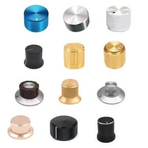 Buy cheap Customized Potentiometer Knob Shaft Black Silver Blue Yellow Aluminum Volume Control Knob with Set Screw from wholesalers