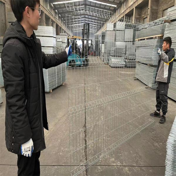 Welded Wire Garden Panel Galvanized Wire Mesh Fence Hot Dipped 3d Curved