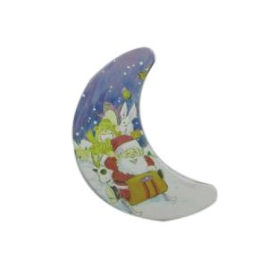Buy cheap Metal Empty Christmas Gift Boxes , Moon Shaped Box For Food Package from wholesalers