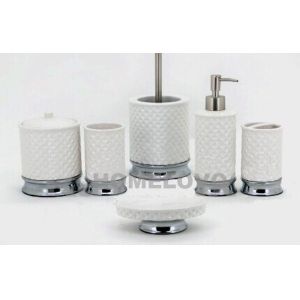 Buy cheap Custom 6pcs Western Ceramic Bathroom Set / Bath Accessory Set product
