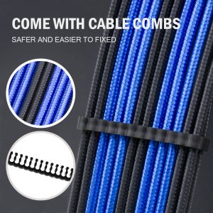 Buy cheap ATX Extension PSU Cable Extension 24 pin Power Supply PSU Extension Sleeved Cable Power Supply Cable PSU Wire Coated Copper from wholesalers