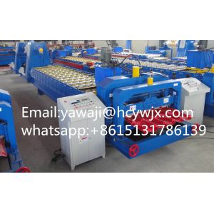 Buy cheap Hydraulic Glazed Steel Tile Roll Forming Machine With CR12 Cutter Material And 0.3-0.6mm Material Thickness from wholesalers