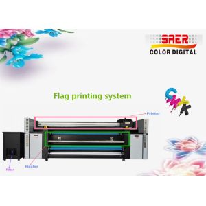 Buy cheap SAER Digital Textile Printing System / Flag Fabric Printing Machine 1400dpi from wholesalers