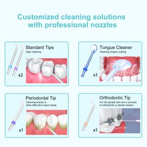 Buy cheap ABS Plastic 300ml Rechargeable Dental Water Flosser with USB Charging and 5 Cleaning Modes for Healthy Teeth IPX7 Waterproof from wholesalers