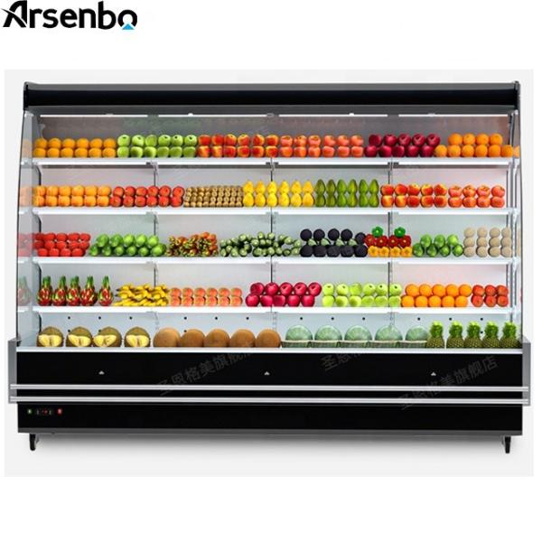 Durable Vertical Open Chiller Display , 220V Multideck Refrigerated Display