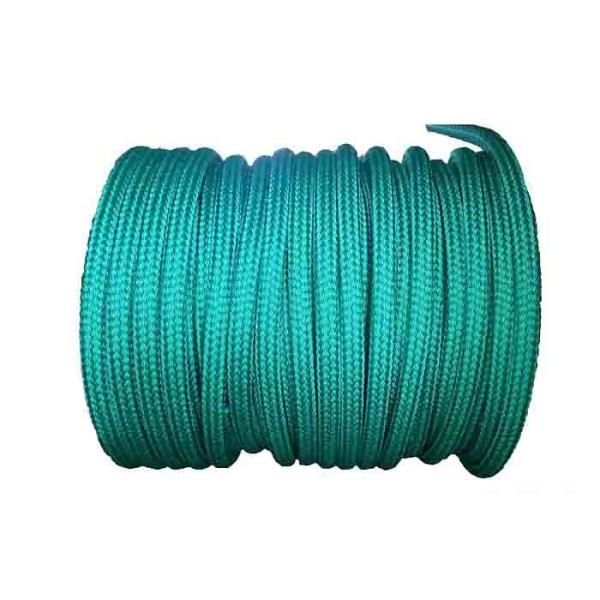 Quality Green Double Braided Nylon Rope 80mm X 220 Meters Wearable For Ocean Fishery for sale