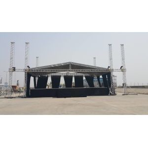 Buy cheap 6 Pillars True Project Stage Lighting Truss 12x12x10 Adjustable Height Roofing with High Loading from wholesalers