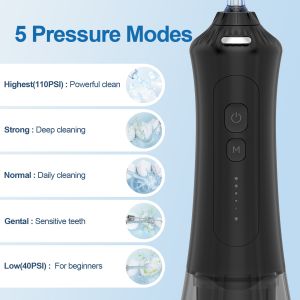 Buy cheap Water Dental Flosser Cordless Teeth Cleaner IPX7 Waterproof 6 Tips 5 Modes 5 Intensities from wholesalers