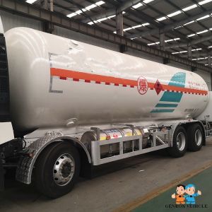 Buy cheap Liquid Normal Gas LNG Cryogenic Fuel Tank Semi Trailer three axles from wholesalers