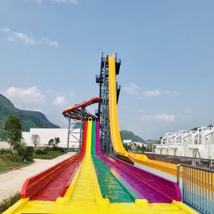 Buy cheap Joyful Rainbow Water Slide Multi Slide Fiberglass Waterslides from wholesalers