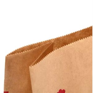 Buy cheap Unique Opening Design Easy Folding Convenient Kraft Paper Delivery Snack Packing With Custom Logo Fast Food Burger Bag from wholesalers
