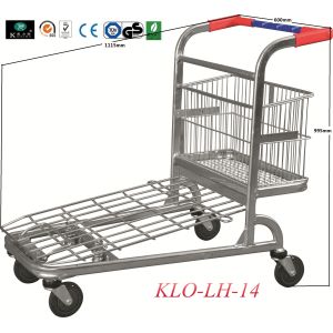 Buy cheap Chrome Plating Folding Warehouse Trolley With Four Wheels 1115x604x995mm from wholesalers