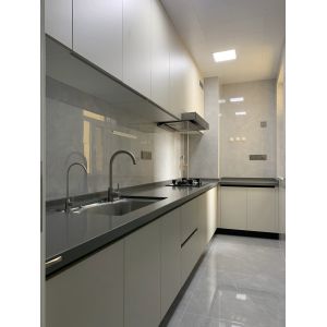 Buy cheap Custom Modular Modern White Shaker Melamine Kitchen Cabinets Furniture from wholesalers
