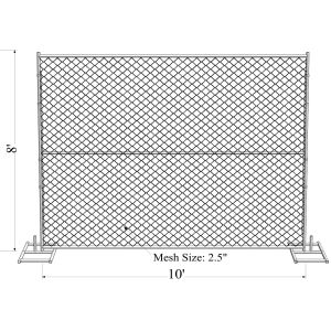 Buy cheap Construction Silver Temporary Chain Link Fence 8ft X 12ft ASTM A392-06 from wholesalers