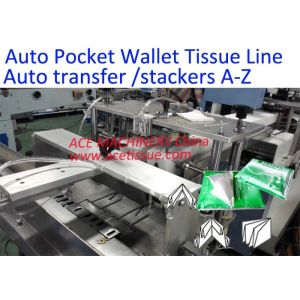 PLC HMI Wallet Tissue Production Line With Auto Transfer To Packing Machine From