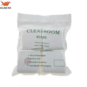 Class 1000 Polyester Cleanroom Wipes 9x9 White 110gsm