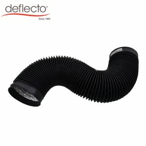 China 4 Inch x 8 Ft Flexible Aluminum Air Duct Hose Venting PVC Coated Black / Grey on sale