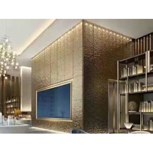 Buy cheap Hammered Stainless Steel Panels Gold Mirror Finish For Facade Wall Cladding  Curtain Wall Ceiling from wholesalers