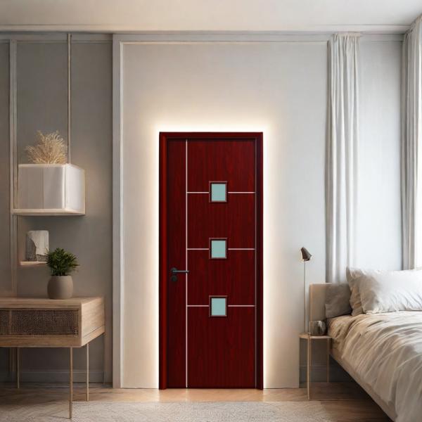 Quality Eco-Friendly Waterproof Soundproof Fireproof and Durable WPC Glass Door for Residential and Commercial Spaces for sale