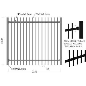 Buy cheap HERCULES Fence Panels 2100mm*2400mmm /1800mm *2350mm Garrison Panels from wholesalers