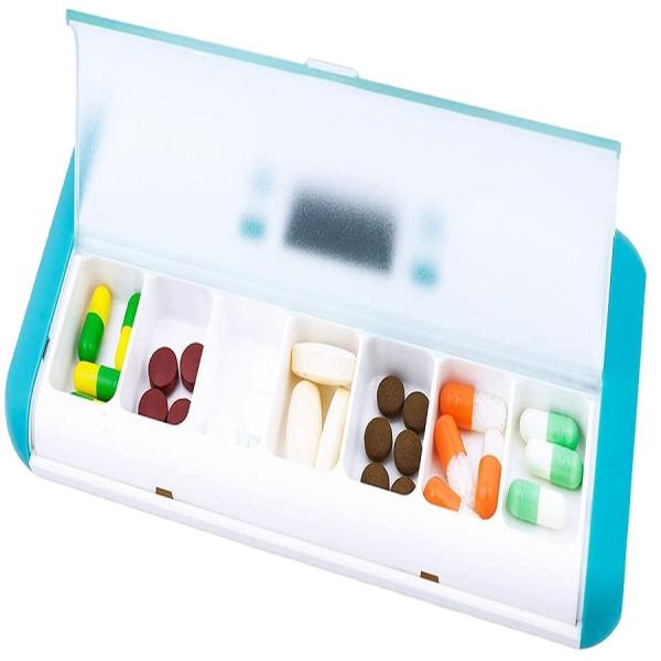 Quality Genuine Dispenser Electronic Smart Box reminder Lock Medicine Case with LED Electronic Timing Dispenser for sale