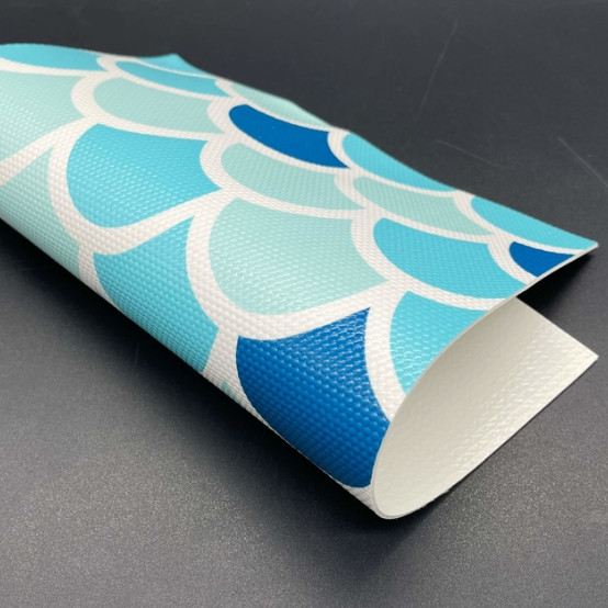 Quality HLSPL010 Rectangular PVC Swimming Pool Liner Fish Scale Print Pattern Anti Static for sale