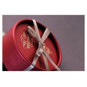 Custom Logo Recyclable Truffle Packaging Round Cardboard Chocolate Box Favors