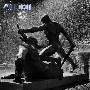 Expressive Large Bronze Sculpture Greek Mythological Figures Minotaur And