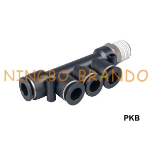 Buy cheap PKB Male Triple Branch Plastic Pneumatic Hose Fittings 1/8'' 1/4'' 3/8'' 1/2'' from wholesalers