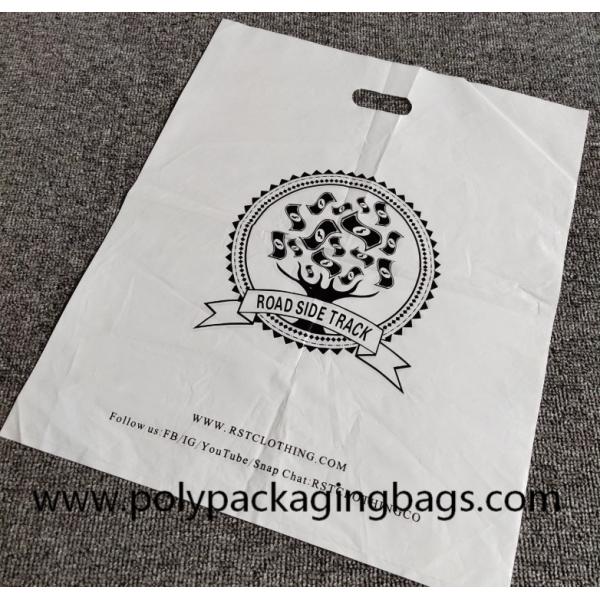 Quality Gravure Printing 60 Micron Patch Handle Plastic Bags for sale