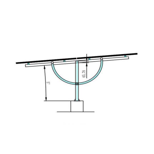 Quality PV Adjustable Mounting System Customized Color Hot - Galvanized Steel Frameless for sale