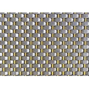 Buy cheap Brass Crimped SS Woven Wire Mesh Cladding Facade PVD Surface from wholesalers